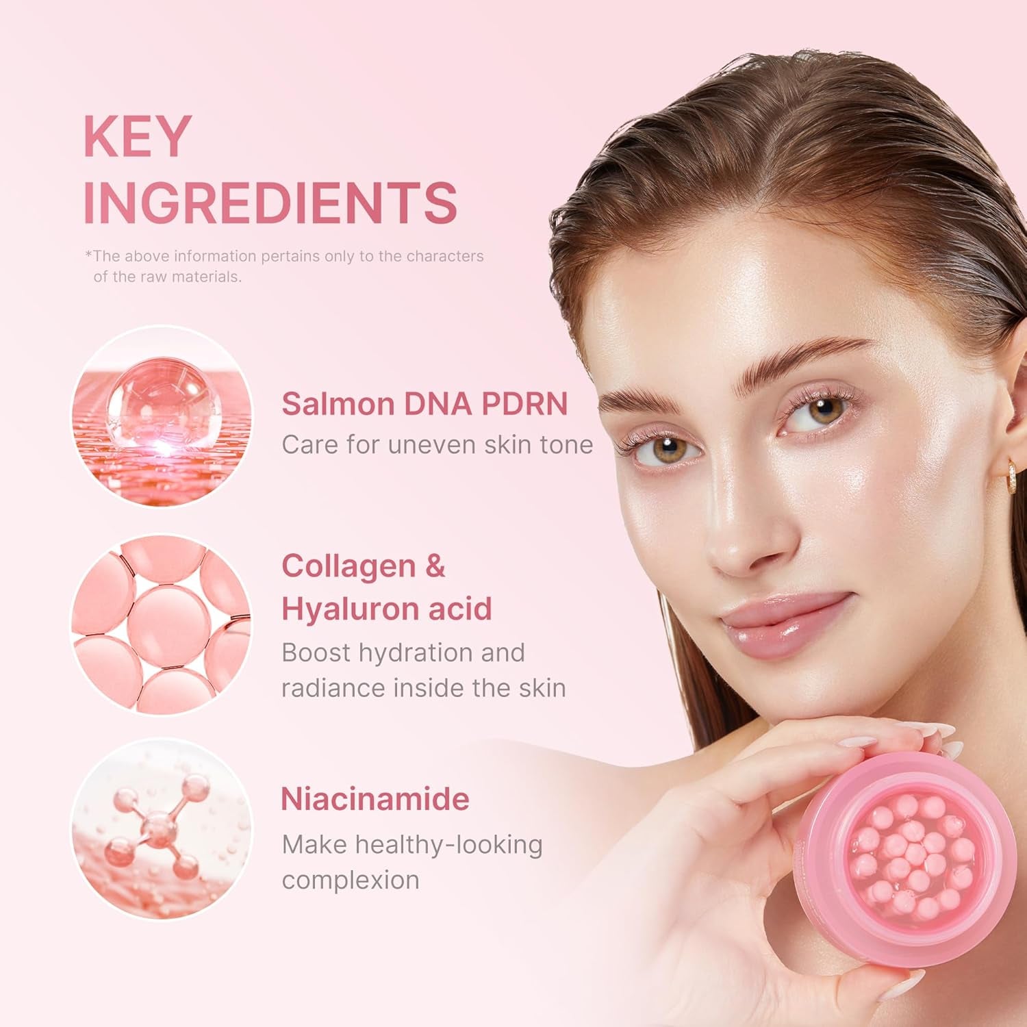 Capsule Cream with Salmon DNA PDRN Pink Collagen | Korean Skincare, 1.94 Oz